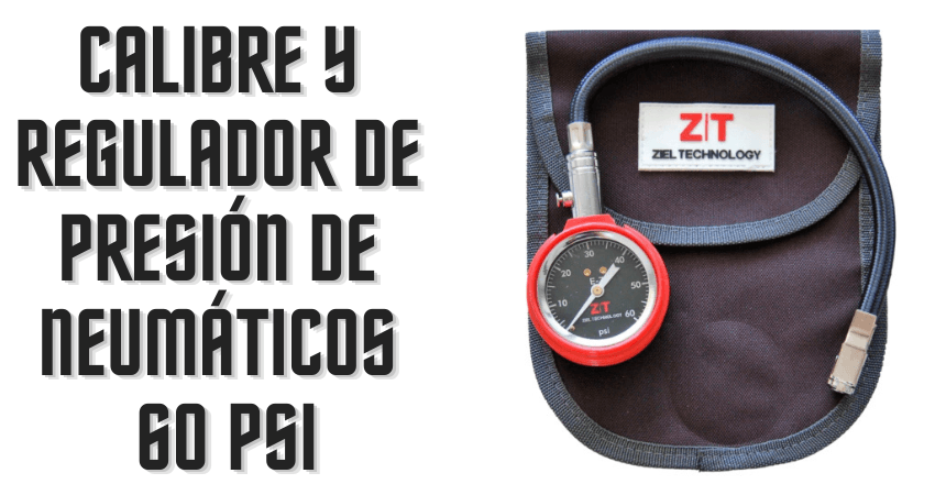 Calibre y Regulador de Presión de Neumáticos 60 PSI