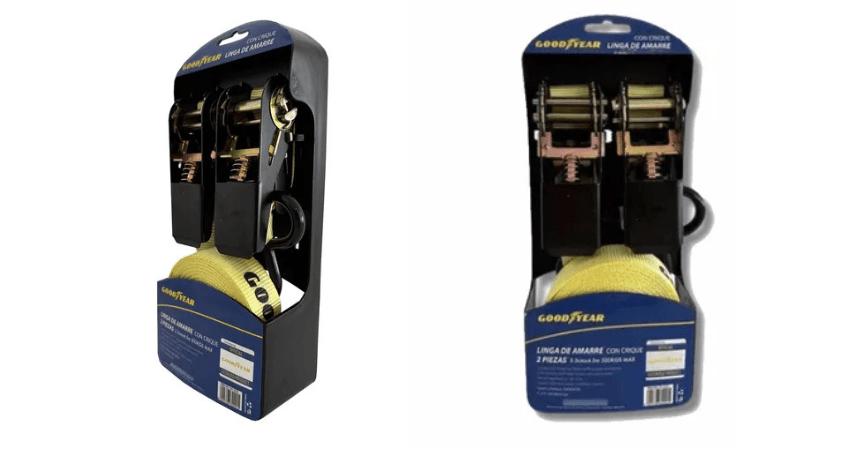 Detalle: Cinta de amarre Goodyear Kit x2 x5metros
