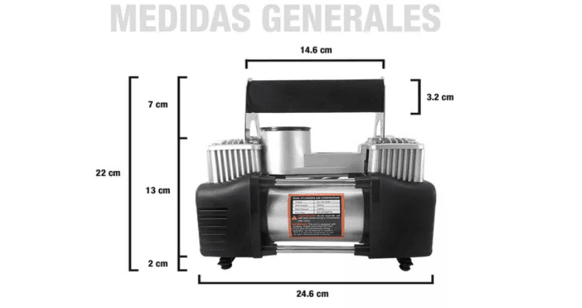Detalle: Compresor portatil para 4×4 y camion