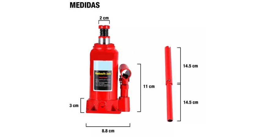 Detalle: Crique botella 4 toneladas